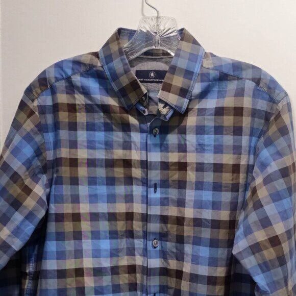 Hart Schaffner Marx Men's Dress Shirt - Long Sleeve - Medium Size - Picture 1 of 16